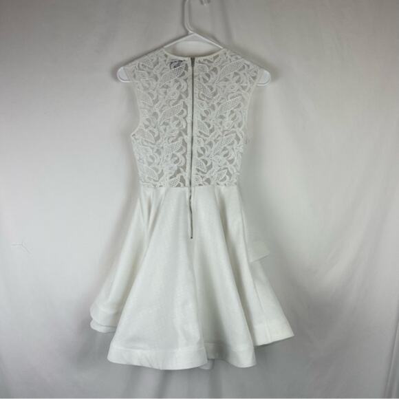 Angel BIBA‎ White Sheer Lace Bodice Boning Hem Party Event Dress NWOT Size 6 - Picture 5 of 12